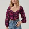 Edwina Floral Corset Long Sleeve Top