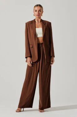 Laudine Oversized Blazer -Dresses Sales Store ACT17526 BROWN 1 2
