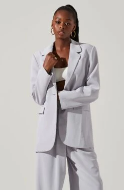 Laudine Oversized Blazer -Dresses Sales Store ACT17526 HAZEBLUE 3
