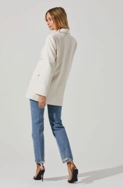 Laudine Oversized Blazer -Dresses Sales Store ACT17526 OFFWHITE 5