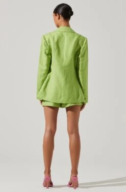 Ayra Front Button Blazer -Dresses Sales Store ACT17557 KIWI 5