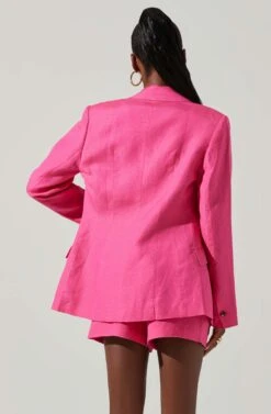 Ayra Front Button Blazer -Dresses Sales Store ACT17557 PINK 2