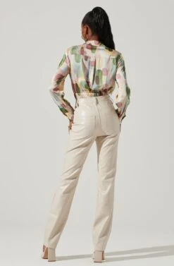 Camden Geo Print Button Down Top -Dresses Sales Store ACT17611 GREENMULTIGEO 5 1