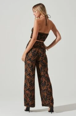 Allene Ruched Halter Top -Dresses Sales Store ACT17632 BLACKRUSTPRINT 6