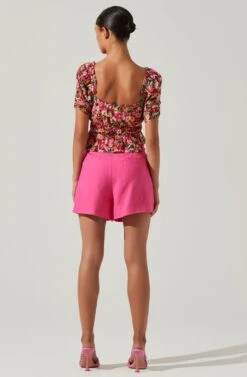 Nayeli Floral Puff Sleeve Top -Dresses Sales Store ACT17681 REDMULTIFLORAL 6