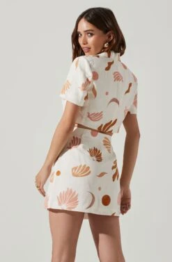 Kiria Cropped Jacket -Dresses Sales Store ACT17762P BROWNPINKCREAM 5