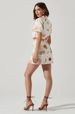 Kiria Cropped Jacket -Dresses Sales Store ACT17762P BROWNPINKCREAM 6