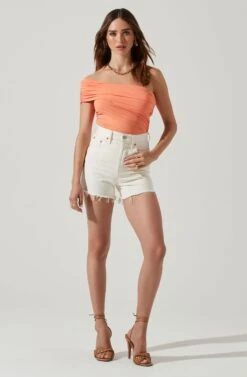 Juni One Shoulder Bodysuit -Dresses Sales Store ACT17766 MELON 1 c308e99d ca69 48e6 b7d1 0e31257252d8