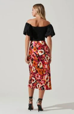 Laurana Off Shoulder Puff Sleeve Top -Dresses Sales Store ACT17789 BLACK 4