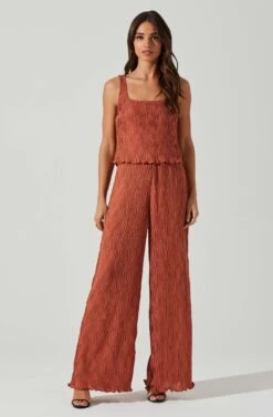 Janesa Sleeveless Top -Dresses Sales Store ACT17817 RUST 1