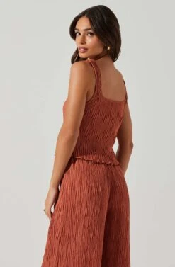 Janesa Sleeveless Top -Dresses Sales Store ACT17817 RUST 4