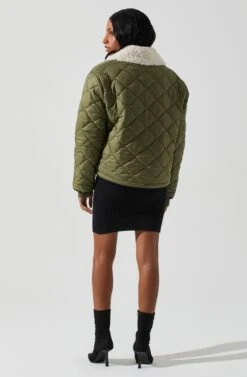 Bellamie Quilted Jacket -Dresses Sales Store ACT17854 OLIVE 6