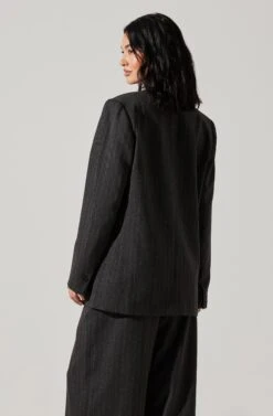 Pauline Pinstripe Oversized Blazer -Dresses Sales Store ACT17875WST CHARCOALSTRIPE 6