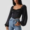 Penny Ruched Bust Long Sleeve Top