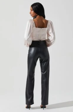 Penny Ruched Bust Long Sleeve Top -Dresses Sales Store ACT17882S BLUSH 5