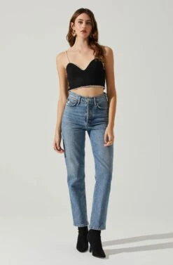 Kira Pearl Embellished Sweater Top -Dresses Sales Store ACT17886 BLACK 1