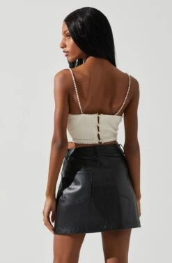 Kira Pearl Embellished Sweater Top -Dresses Sales Store ACT17886 CREAM 6