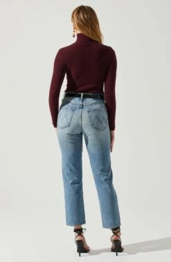 Izabella Turtleneck Cutout Sweater -Dresses Sales Store ACT17888 WINE 5