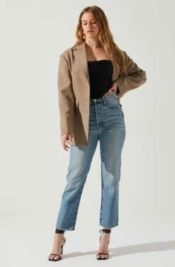 Galilea Oversized Blazer -Dresses Sales Store ACT17892 BROWN 3