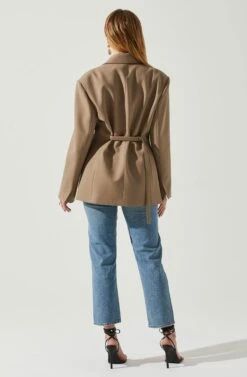 Galilea Oversized Blazer -Dresses Sales Store ACT17892 BROWN 5