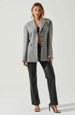 Galilea Oversized Blazer -Dresses Sales Store ACT17892 GRAY 2