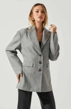 Galilea Oversized Blazer -Dresses Sales Store ACT17892 GRAY 4