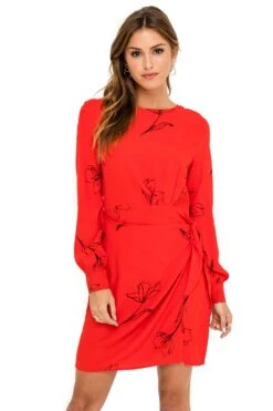 Apron Front Wrap Dress