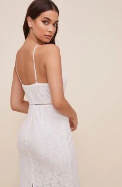 Lattice Inset Lace Dress -Dresses Sales Store ADR100122B 003 WHITE 5