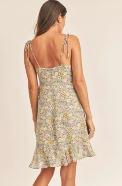 Print Mix Mini Dress -Dresses Sales Store ADR100336 TAUPEYELLOWFLORAL 7