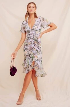 Cinched Mermaid Midi Dress