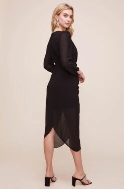 Margot Ruched Front Midi Dress -Dresses Sales Store ADR100372C BLACK 5 41b69d44 f7e6 45c5 90ee cb4ff73c93eb