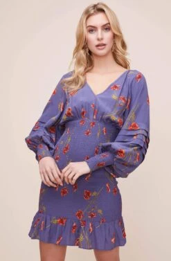 Dolman Smocked Dress -Dresses Sales Store ADR100564 NAVY RED FLORAL 4 0deb4b57 d017 4989 91d0 25ff1722cab1