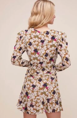 3/4 Sleeve Cinch Waist Floral Dress -Dresses Sales Store ADR100577 OLIVE FLORAL 6 5dabccc9 ea61 4d2c a38e 6217bb2e6c19