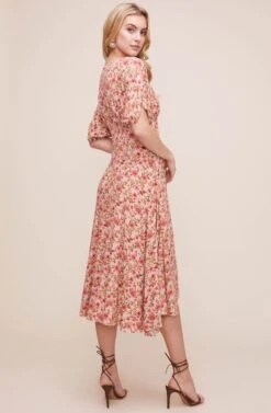 Dolman V Neck Floral Midi Dress -Dresses Sales Store ADR100605 BLUSH MULTI FLORAL 5 bd606670 6bed 476d aec8 ac6202027ed0