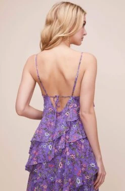 Tiered Cami Floral Maxi Dress -Dresses Sales Store ADR100631 PURPLE MULTI FLORAL 8