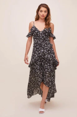 At First Sight Floral Dress -Dresses Sales Store ADR100638 BLACK WHITEMULTIFLORAL 1