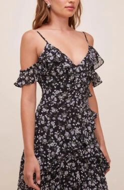 At First Sight Floral Dress -Dresses Sales Store ADR100638 BLACK WHITEMULTIFLORAL 5