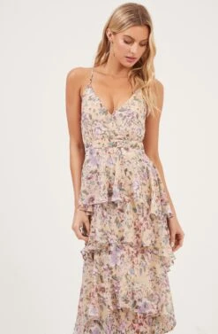 Rosana Floral Tiered Ruffle Maxi Dress -Dresses Sales Store ADR100691 YELLOWPURPLEFLORAL 2 d99d105e ddad 4aee 94cb 7ad147ceae17
