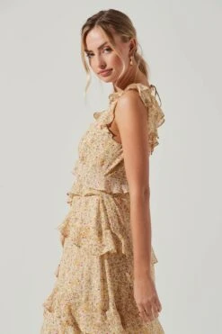 Allie Floral Ruffle Maxi Dress -Dresses Sales Store ADR100827 CREAMYELLOWFLORAL 0852 1 5d34ba4c 96e3 4737 8777 e079b76fbbd6