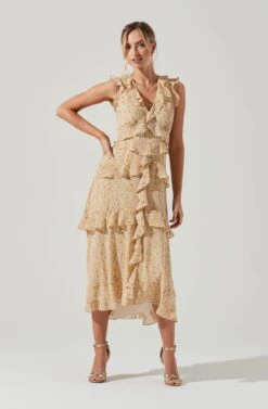 Allie Floral Ruffle Maxi Dress -Dresses Sales Store ADR100827 CREAMYELLOWFLORAL 0852 4 9dd2de3d 6d61 4c7d 8a7c 5760a85f400c