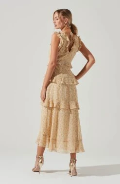 Allie Floral Ruffle Maxi Dress -Dresses Sales Store ADR100827 CREAMYELLOWFLORAL 0852 7 959fc3b2 c336 4de5 86c1 7224b8114cee