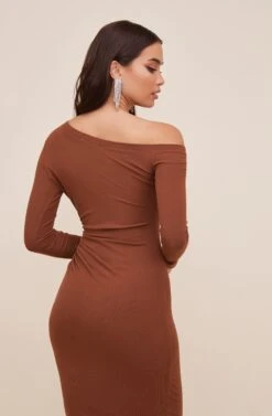 Melina One Shoulder Midi Dress -Dresses Sales Store ADR100867 CHOCOLATE 7 80748caa a361 4530 ab2e 90c097dbdfcf