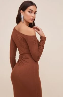 Melina One Shoulder Midi Dress -Dresses Sales Store ADR100867 CHOCOLATE 8 b7eaa09e b6f9 4f4a 94cc 39d35f6f0c7d