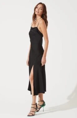 Cowl Slip Maxi Dress -Dresses Sales Store ADR100893 BLACK 880