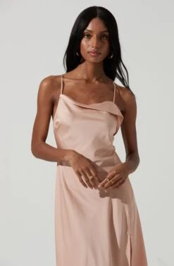 Cowl Slip Maxi Dress -Dresses Sales Store ADR100893 CHAMPAGNE 1954