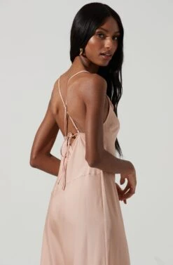 Cowl Slip Maxi Dress -Dresses Sales Store ADR100893 CHAMPAGNE 1960