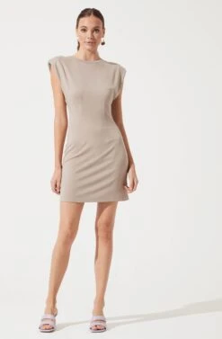 Volume Shoulder T-Shirt Dress