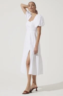 Poplin Tiered Maxi -Dresses Sales Store ADR100949 WHITE 912 28c9e2b4 d0e5 48f5 a901 fe148d03370f
