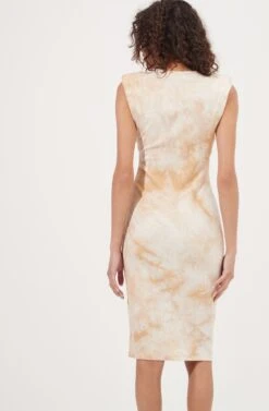 Anastasia Tie Dye Shoulder Pad Dress -Dresses Sales Store ADR100951 TAUPETIEDYE 5