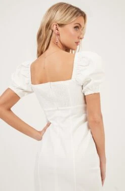 Puff Half Sleeve Mini Dress -Dresses Sales Store ADR100952 OFFWHITE 6